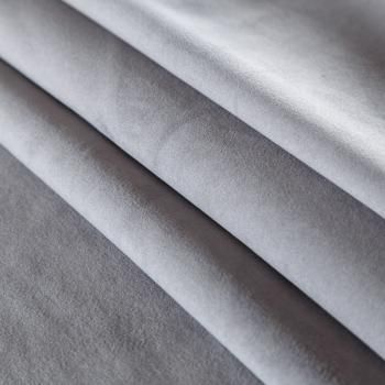 Ткань мебельная микровелюр 22-02-09001 серебристо-серый однотонный