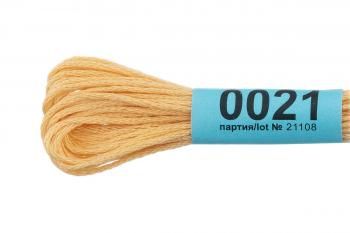 Нитки для вышивания Gamma мулине 8 м 0021 светлый розовато-желтый