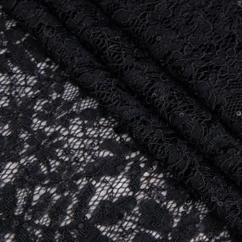 Кружево с пайетками 012-20756 черный