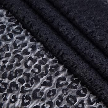 Сетка трикотажная 050-20667 черный жаккардовый