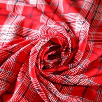 Штапель 069-08321 красный принтованный