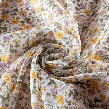 Батист 003-00886 молочный принтованный