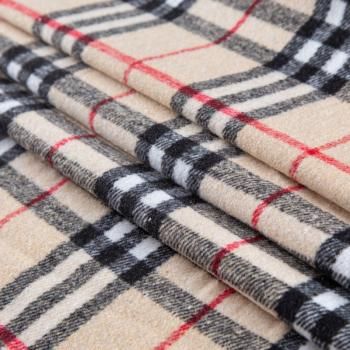 Фланель 060-20657 бежевый принтованный