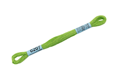 Нитки для вышивания Gamma мулине 8 м 0207 салатовый