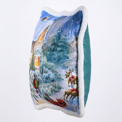 Наволочка принт декоративная на молнии 46х46 см 521935