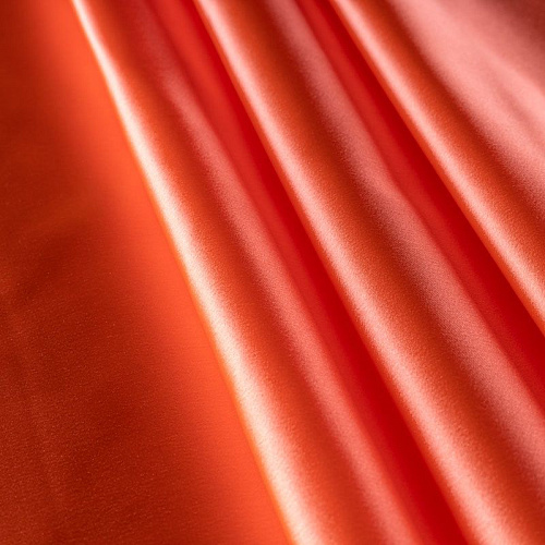 Атлас ватуссо К2-0079 коралловый однотонный