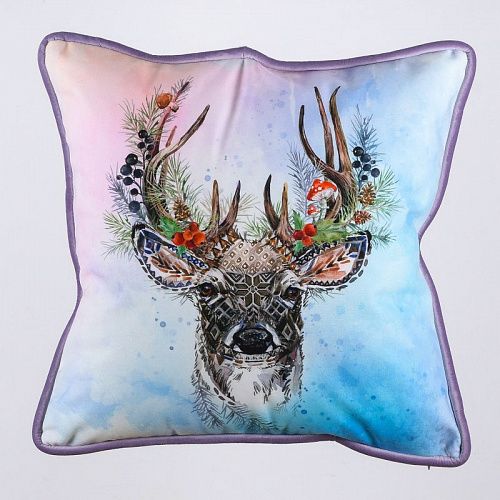 Наволочка принт декоративная на молнии 48х48 см 521925 