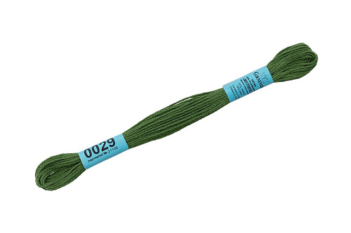 Нитки для вышивания Gamma мулине 8 м 0029 зеленый хаки