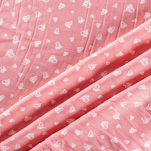 Штапель 069-01398 розовый каштан принтованный