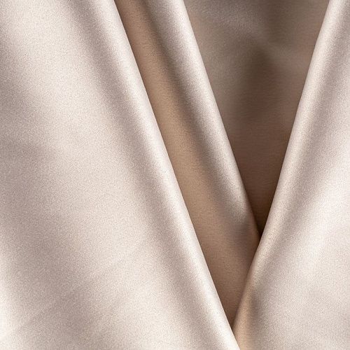 Сатин стрейч К33-873 экрю однотонный