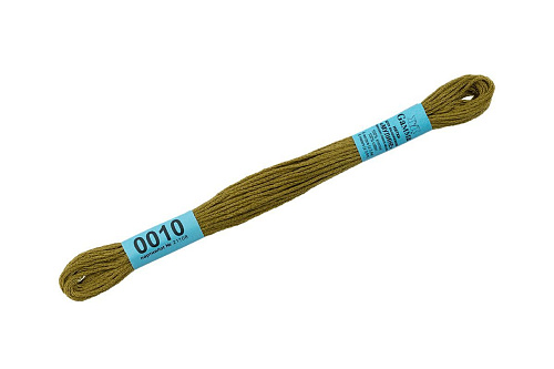 Нитки для вышивания Gamma мулине 8 м 0010 оливковый