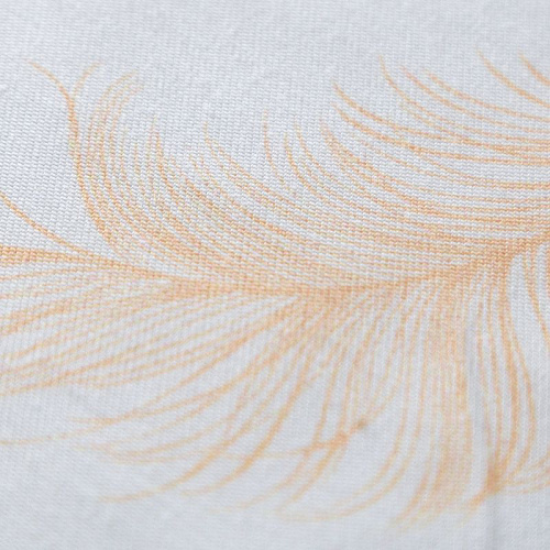 Тюль лен Т380-01-69 белый принтованный