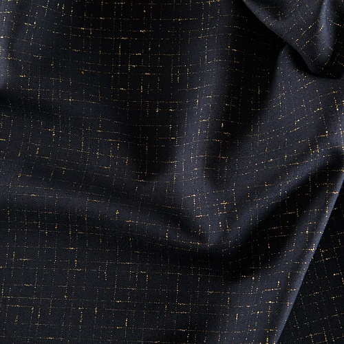 Ткань костюмная дублированная Yves Saint Laurent 025-16338 черный с люрексом