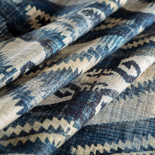Ткань портьерная жаккард 525-02-19 индиго